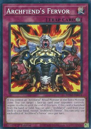 Archfiend's Fervor (BPRO-EN074) - Burst Protocol 1st Edition Burst Protocol Yugioh Single  Squirtle Squad Card Shop.