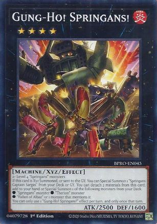 Gung-Ho! Springans! (BPRO-EN045) - Burst Protocol 1st Edition Burst Protocol Yugioh Single  Squirtle Squad Card Shop.