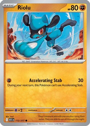 Riolu 112  ME Ascended Heroes - Common ME: Ascended Heroes Pokemon Single  Squirtle Squad Card Shop.