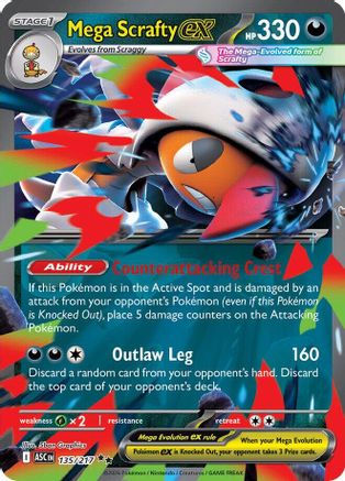 Mega Scrafty ex 135/217 – Ascended Heroes – Holo