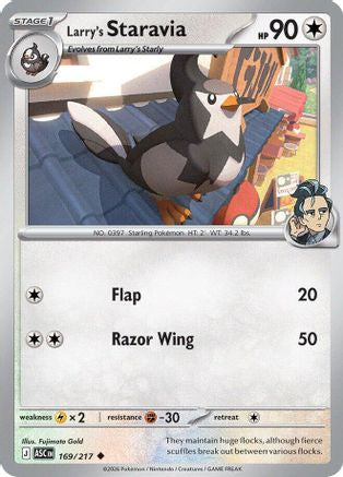 Larry's Staravia 169  - Reverse Holofoil ME Ascended Heroes - Uncommon ME: Ascended Heroes Pokemon Single  Squirtle Squad Card Shop.