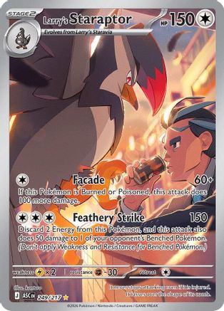Larry's Staraptor 249/217  - Holofoil ME Ascended Heroes - Illustration Rare ME: Ascended Heroes Pokemon Single  Squirtle Squad Card Shop.
