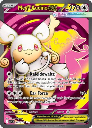 Mega Audino ex 253/217 - Holofoil Ascended Heroes Ultra Rare - Pokémon TCG Card