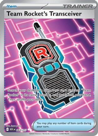 Team Rocket's Transceiver 263/217 - Holofoil ME Ascended Heroes - Ultra Rare Pokémon TCG Card
