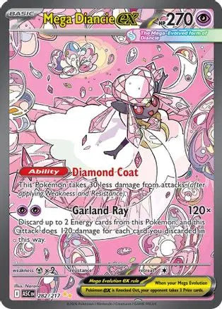 Mega Diancie ex 282/217 - Holofoil ME Ascended Heroes - Special Illustration Rare