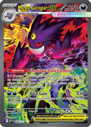 Front of Mega Gengar ex 284/217 Ascended Heroes Pokémon card