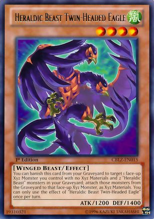 Heraldic Beast Twin-Headed Eagle (CBLZ-EN015) - Cosmo Blazer 1st Edition Cosmo Blazer Yugioh Single  Squirtle Squad Card Shop.