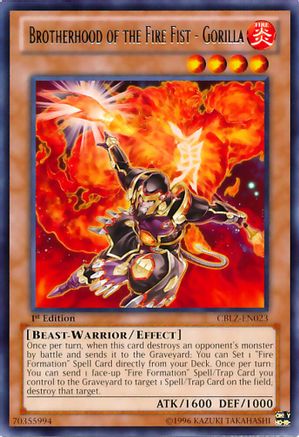 Brotherhood of the Fire Fist - Gorilla (CBLZ-EN023) - Cosmo Blazer 1st Edition Cosmo Blazer Yugioh Single  Squirtle Squad Card Shop.
