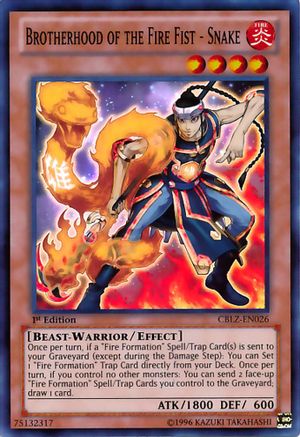 Brotherhood of the Fire Fist - Snake (CBLZ-EN026) - Cosmo Blazer 1st Edition Cosmo Blazer Yugioh Single  Squirtle Squad Card Shop.