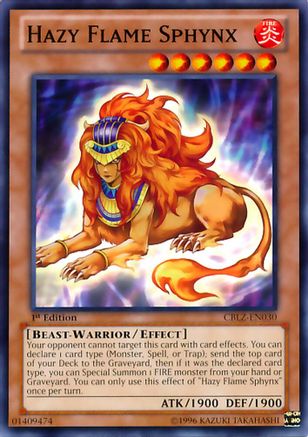 Hazy Flame Sphynx (CBLZ-EN030) - Cosmo Blazer 1st Edition Cosmo Blazer Yugioh Single  Squirtle Squad Card Shop.