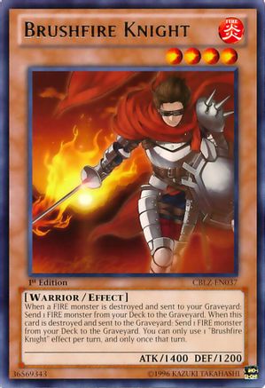 Brushfire Knight (CBLZ-EN037) - Cosmo Blazer 1st Edition Cosmo Blazer Yugioh Single  Squirtle Squad Card Shop.