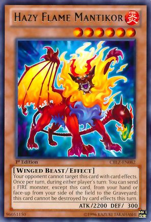 Hazy Flame Mantikor (CBLZ-EN082) - Cosmo Blazer 1st Edition Cosmo Blazer Yugioh Single  Squirtle Squad Card Shop.