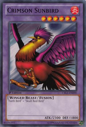 Crimson Sunbird (CBLZ-EN090) - Cosmo Blazer Unlimited Cosmo Blazer Yugioh Single  Squirtle Squad Card Shop.