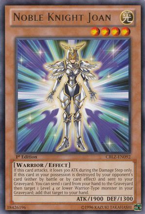 Noble Knight Joan (CBLZ-EN092) - Cosmo Blazer 1st Edition Cosmo Blazer Yugioh Single  Squirtle Squad Card Shop.