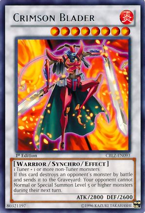 Crimson Blader (CBLZ-EN093) - Cosmo Blazer Unlimited Cosmo Blazer Yugioh Single  Squirtle Squad Card Shop.