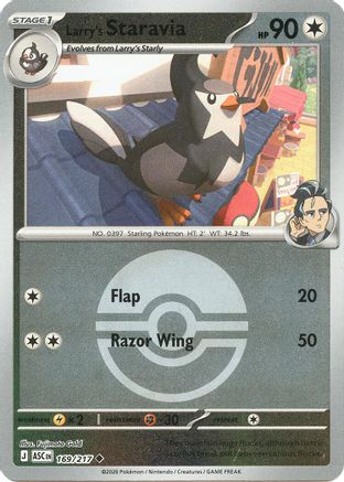 Larry's Staravia (Poke Ball) 169  - Reverse Holofoil ME Ascended Heroes - Uncommon ME: Ascended Heroes Pokemon Single  Squirtle Squad Card Shop.
