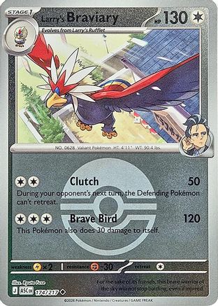Larry's Braviary (Poke Ball) 174  - Reverse Holofoil ME Ascended Heroes - Uncommon ME: Ascended Heroes Pokemon Single  Squirtle Squad Card Shop.