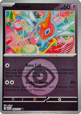 Rotom (Energy Symbol Pattern) 092  - Reverse Holofoil ME Ascended Heroes - Common ME: Ascended Heroes Pokemon Single  Squirtle Squad Card Shop.