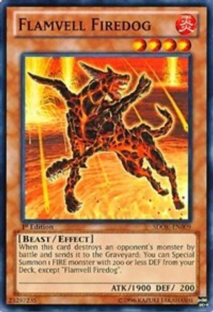 Flamvell Firedog (SDOK-EN009) - Structure Deck: Onslaught of the Fire Kings 1st Edition Structure Deck: Onslaught of the Fire Kings Yugioh Single  Squirtle Squad Card Shop.