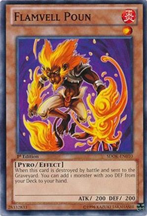 Flamvell Poun (SDOK-EN010) - Structure Deck: Onslaught of the Fire Kings 1st Edition Structure Deck: Onslaught of the Fire Kings Yugioh Single  Squirtle Squad Card Shop.