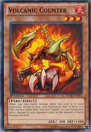 Volcanic Counter (SDOK-EN014) - Structure Deck: Onslaught of the Fire Kings 1st Edition Structure Deck: Onslaught of the Fire Kings Yugioh Single  Squirtle Squad Card Shop.