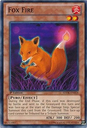 Fox Fire (SDOK-EN018) - Structure Deck: Onslaught of the Fire Kings 1st Edition Structure Deck: Onslaught of the Fire Kings Yugioh Single  Squirtle Squad Card Shop.