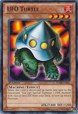 UFO Turtle (SDOK-EN021) - Structure Deck: Onslaught of the Fire Kings 1st Edition Structure Deck: Onslaught of the Fire Kings Yugioh Single  Squirtle Squad Card Shop.