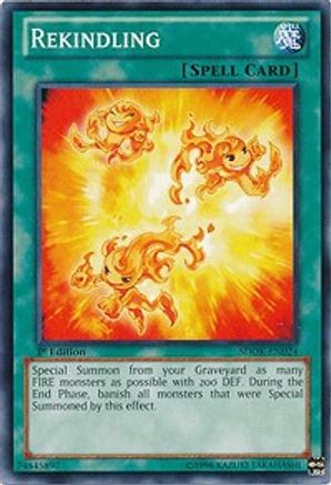 Rekindling (SDOK-EN024) - Structure Deck: Onslaught of the Fire Kings 1st Edition Structure Deck: Onslaught of the Fire Kings Yugioh Single  Squirtle Squad Card Shop.