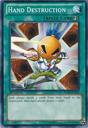 Hand Destruction (SDOK-EN028) - Structure Deck: Onslaught of the Fire Kings 1st Edition Structure Deck: Onslaught of the Fire Kings Yugioh Single  Squirtle Squad Card Shop.