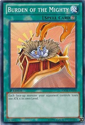Burden of the Mighty (SDOK-EN030) - Structure Deck: Onslaught of the Fire Kings 1st Edition Structure Deck: Onslaught of the Fire Kings Yugioh Single  Squirtle Squad Card Shop.