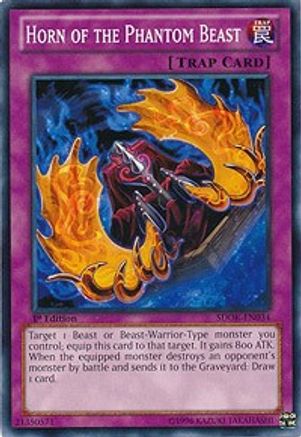 Horn of the Phantom Beast (SDOK-EN034) - Structure Deck: Onslaught of the Fire Kings 1st Edition Structure Deck: Onslaught of the Fire Kings Yugioh Single  Squirtle Squad Card Shop.