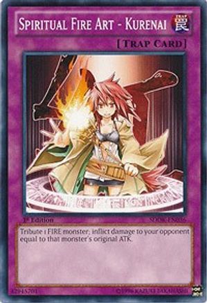 Spiritual Fire Art - Kurenai (SDOK-EN036) - Structure Deck: Onslaught of the Fire Kings 1st Edition Structure Deck: Onslaught of the Fire Kings Yugioh Single  Squirtle Squad Card Shop.