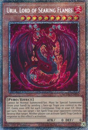 Uria, Lord of Searing Flames (Starlight Rare) (MZMU-EN000) - Maze of Muertos 1st Edition Maze of Muertos Yugioh Single  Squirtle Squad Card Shop.