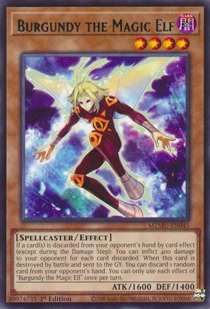 Burgundy the Magic Elf (MZMU-EN045) - Maze of Muertos 1st Edition Maze of Muertos Yugioh Single  Squirtle Squad Card Shop.