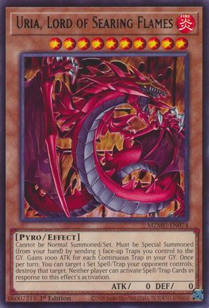 Uria, Lord of Searing Flames (MZMU-EN074) - Maze of Muertos 1st Edition Maze of Muertos Yugioh Single  Squirtle Squad Card Shop.