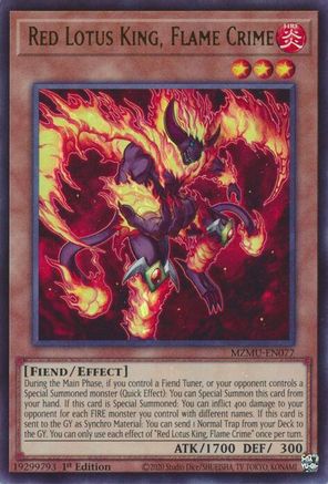 Red Lotus King, Flame Crime (MZMU-EN077) - Maze of Muertos 1st Edition Maze of Muertos Yugioh Single  Squirtle Squad Card Shop.