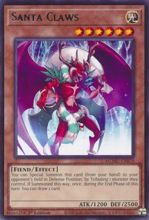 Santa Claws (MZMU-EN079) - Maze of Muertos 1st Edition Maze of Muertos Yugioh Single  Squirtle Squad Card Shop.
