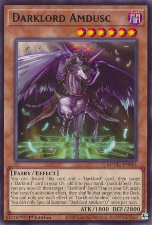 Darklord Amdusc (MZMU-EN084) - Maze of Muertos 1st Edition Maze of Muertos Yugioh Single  Squirtle Squad Card Shop.