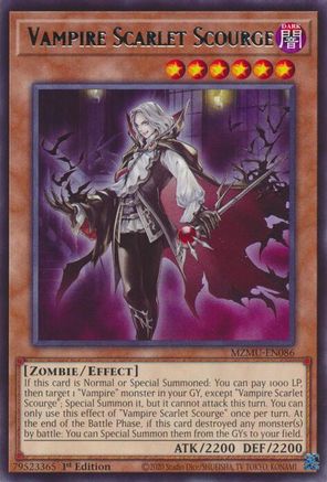Vampire Scarlet Scourge (MZMU-EN086) - Maze of Muertos 1st Edition Maze of Muertos Yugioh Single  Squirtle Squad Card Shop.