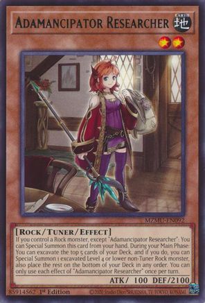 Adamancipator Researcher (MZMU-EN092) - Maze of Muertos 1st Edition Maze of Muertos Yugioh Single  Squirtle Squad Card Shop.