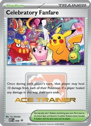 Celebratory Fanfare (Ace Trainer) 028  ME Mega Evolution Promo - Promo ME: Mega Evolution Promo Pokemon Single  Squirtle Squad Card Shop.