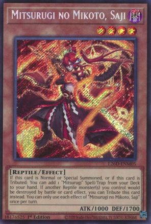 Mitsurugi no Mikoto, Saji (Secret Rare) (L26D-ENM05) - Legendary Modern Decks 2026 1st Edition Legendary Modern Decks 2026 Yugioh Single  Squirtle Squad Card Shop.