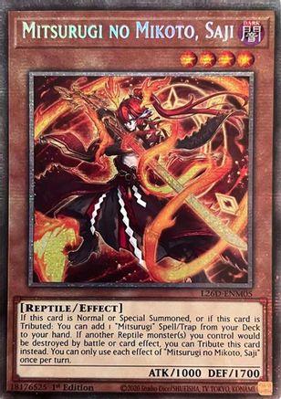 Mitsurugi no Mikoto, Saji (Starlight Rare) (L26D-ENM05) - Legendary Modern Decks 2026 1st Edition Legendary Modern Decks 2026 Yugioh Single  Squirtle Squad Card Shop.