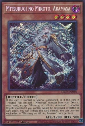 Mitsurugi no Mikoto, Aramasa (Secret Rare) (L26D-ENM06) - Legendary Modern Decks 2026 1st Edition Legendary Modern Decks 2026 Yugioh Single  Squirtle Squad Card Shop.
