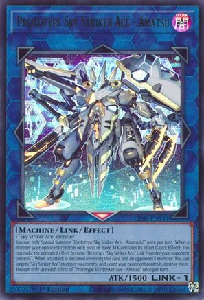 Prototype Sky Striker Ace - Amatsu (L26D-ENS35) - Legendary Modern Decks 2026 1st Edition Legendary Modern Decks 2026 Yugioh Single  Squirtle Squad Card Shop.