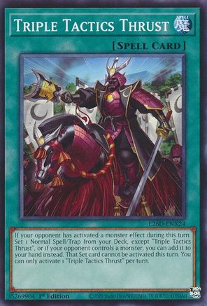 Triple Tactics Thrust - L26D-ENX24 (L26D-ENX24) - Legendary Modern Decks 2026 1st Edition Legendary Modern Decks 2026 Yugioh Single  Squirtle Squad Card Shop.