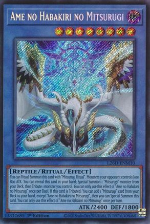 Ame no Habakiri no Mitsurugi (Secret Rare) (L26D-ENM10) - Legendary Modern Decks 2026 1st Edition Legendary Modern Decks 2026 Yugioh Single  Squirtle Squad Card Shop.