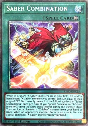 Saber Combination (Starlight Rare) (L26D-ENX25) - Legendary Modern Decks 2026 1st Edition Legendary Modern Decks 2026 Yugioh Single  Squirtle Squad Card Shop.