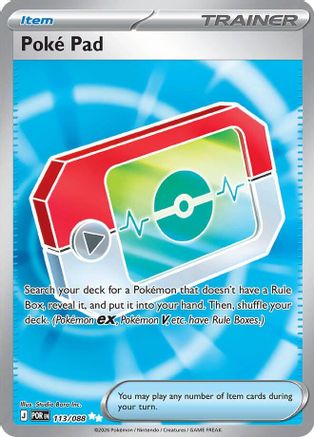 Poké Pad 113/088 - Holofoil ME03 Perfect Order - Ultra Rare Pokémon TCG Card