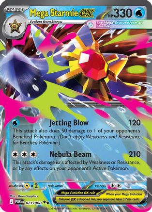 Mega Starmie ex 021/088 – Perfect Order – Double Rare Pokémon Card